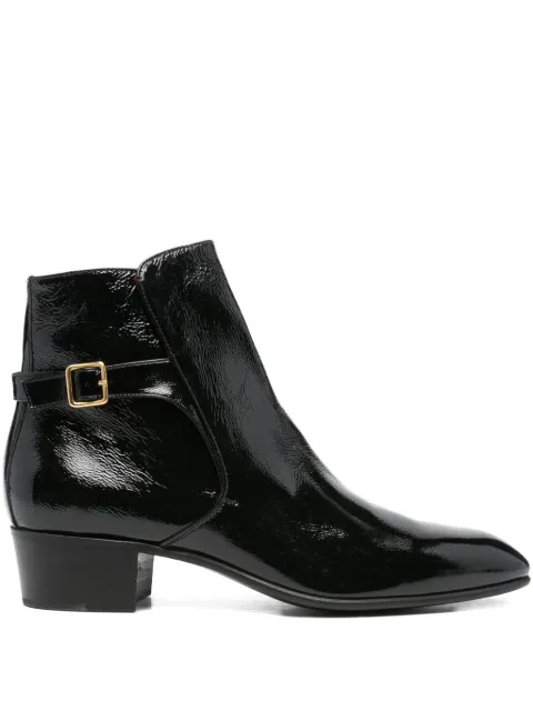 Husbands  buckle-fastening patent leather boots