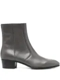 Husbands zip-detail leather boots - Grey