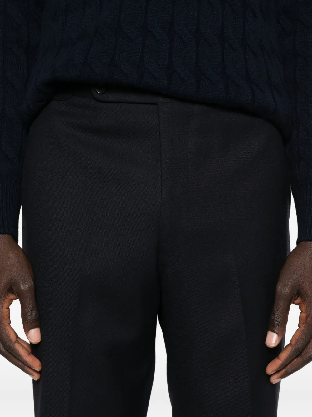 Husbands Broek met gesp Blauw