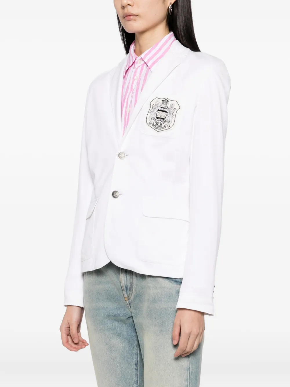 Polo Ralph Lauren Blazer met geborduurd logo Wit