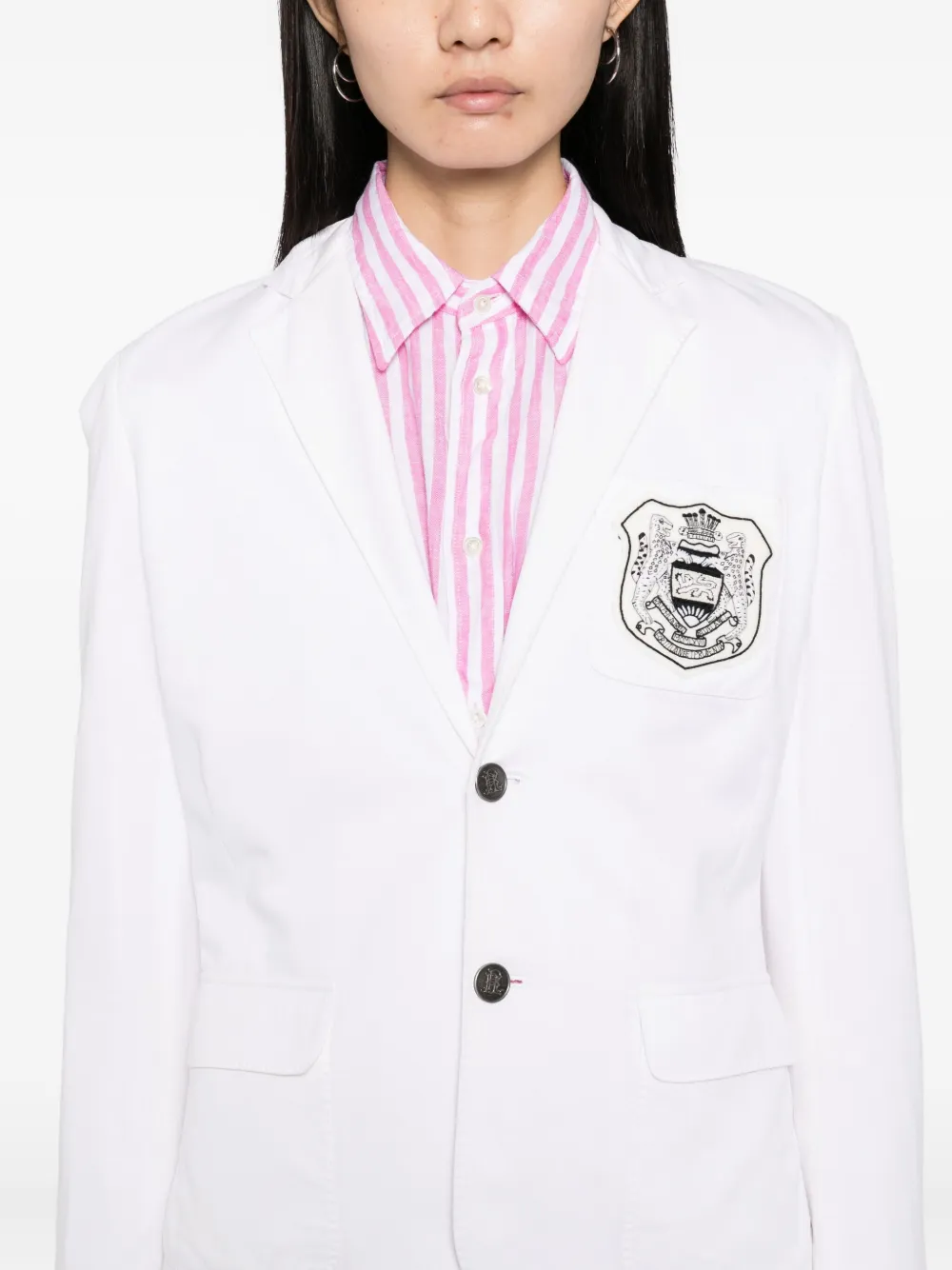 Polo Ralph Lauren Blazer met geborduurd logo Wit