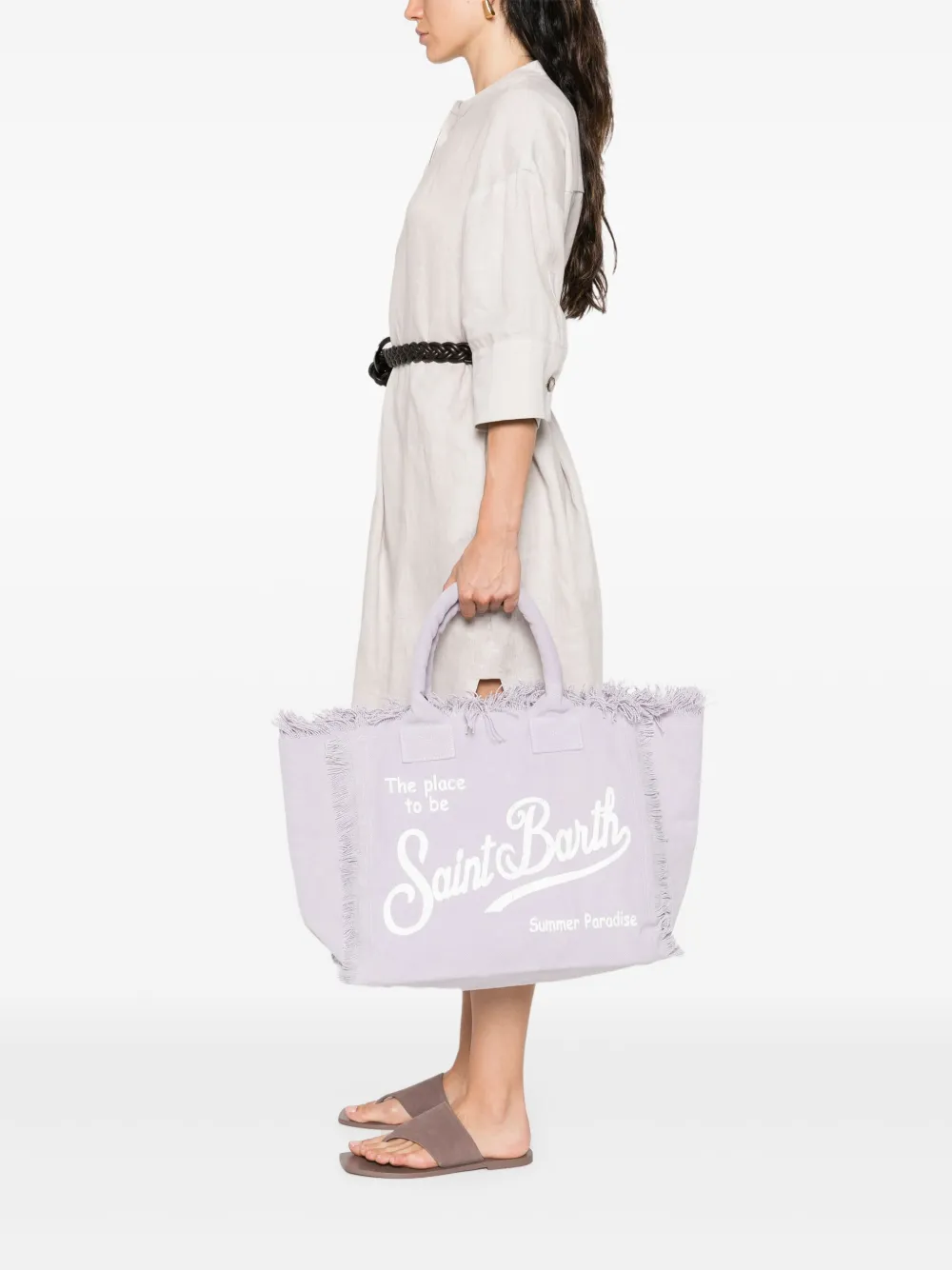 MC2 Saint Barth Vanity canvas strandtas - Paars