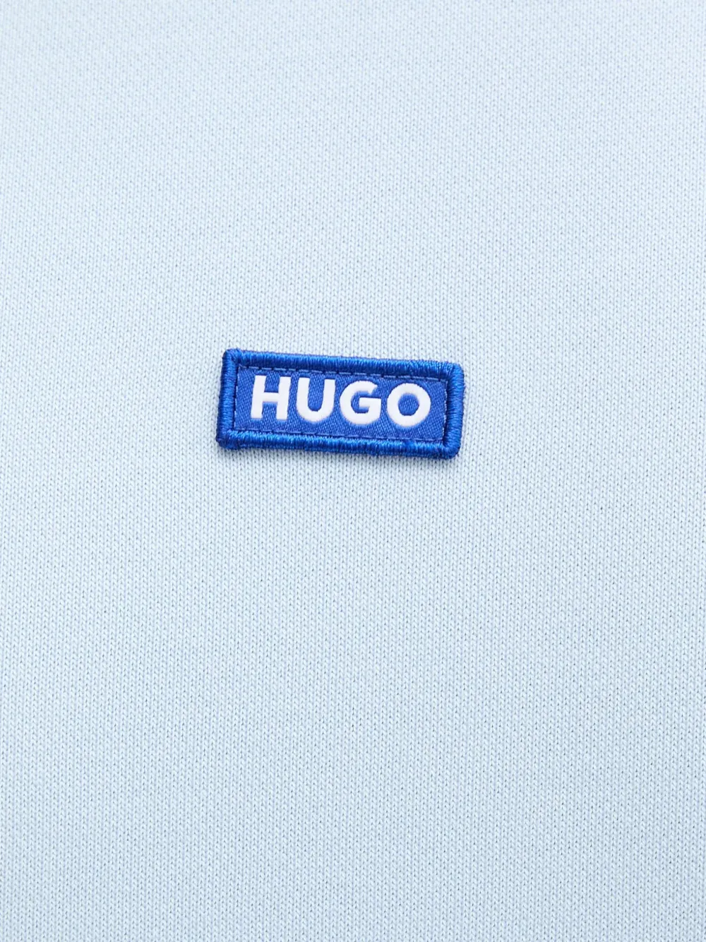 HUGO Katoenen sweater met logopatch Blauw
