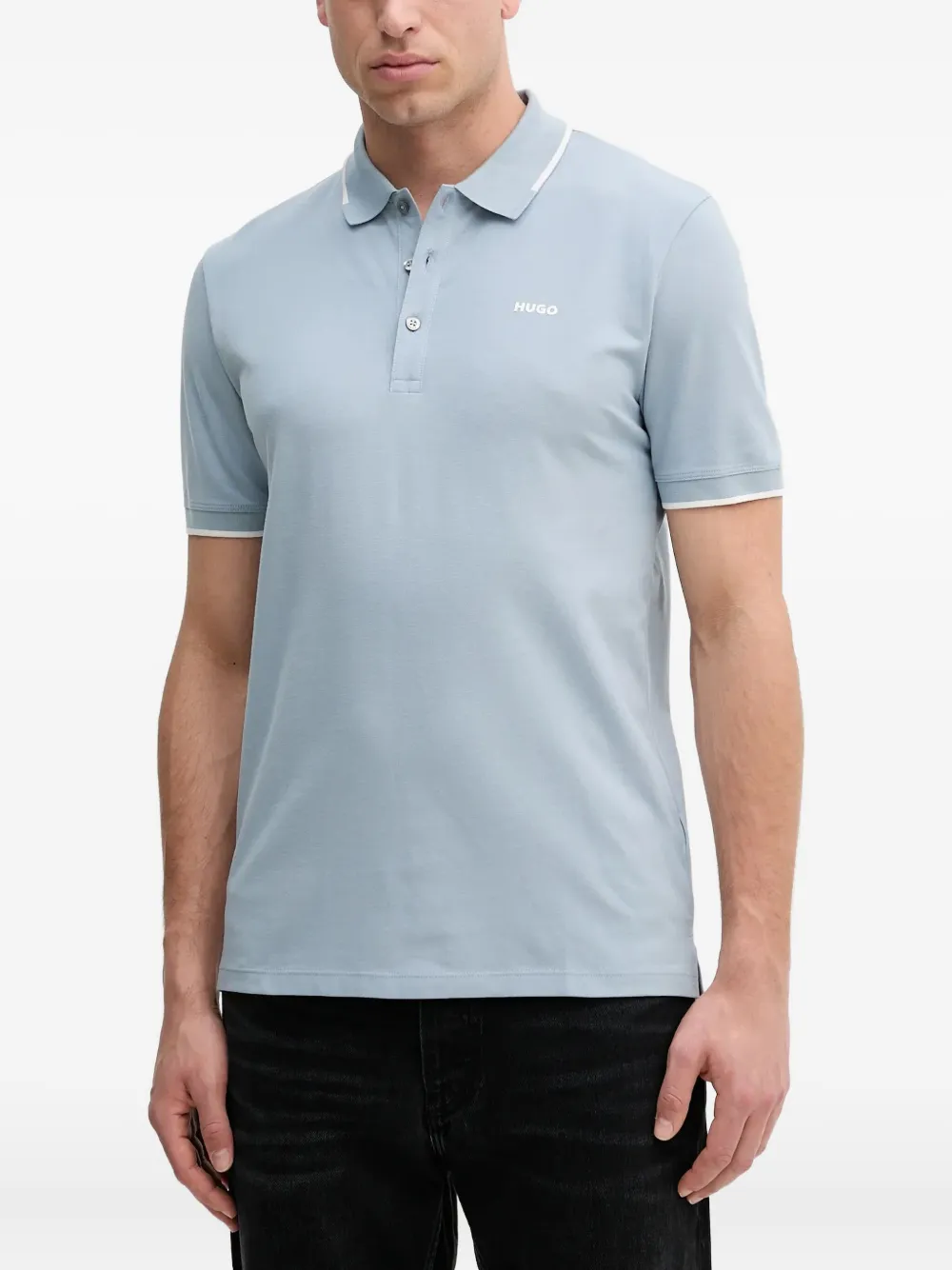 HUGO Poloshirt met logo Blauw