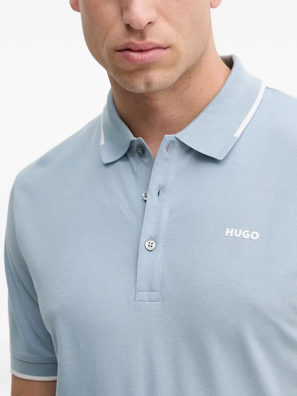 HUGO Poloshirt met logo Blauw
