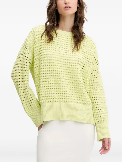 HUGO textured open-knit sweater
