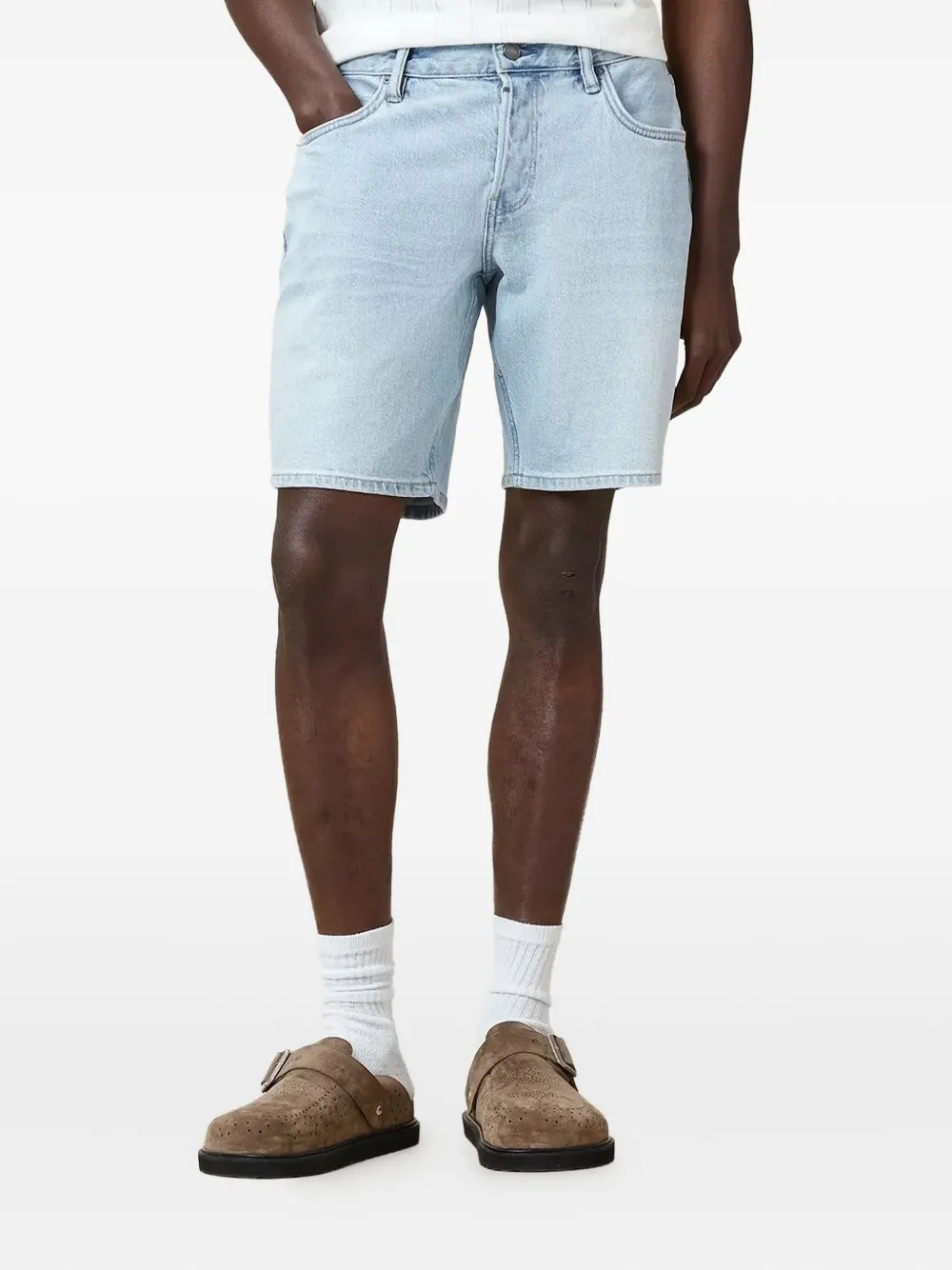 AllSaints Denim shorts met zakken Blauw