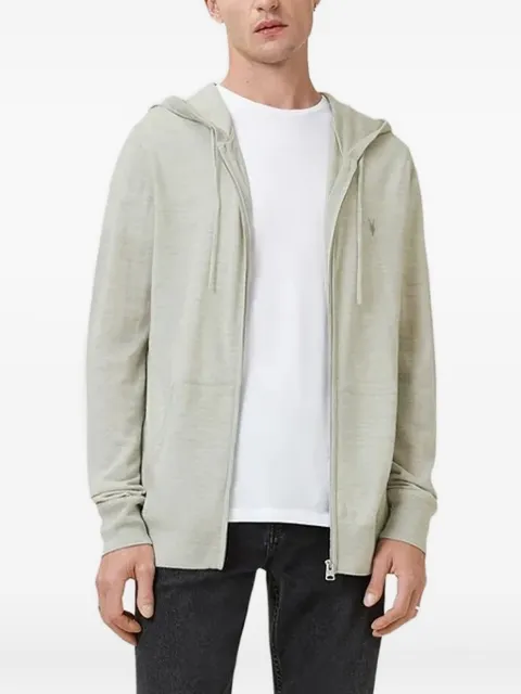 AllSaints hooded zip-up sweater