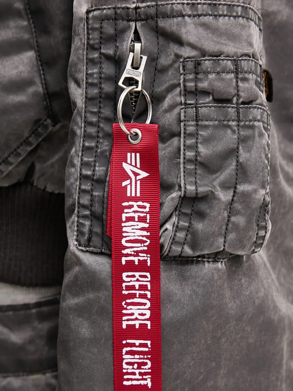 Alpha Industries Cropped bomberjack Grijs