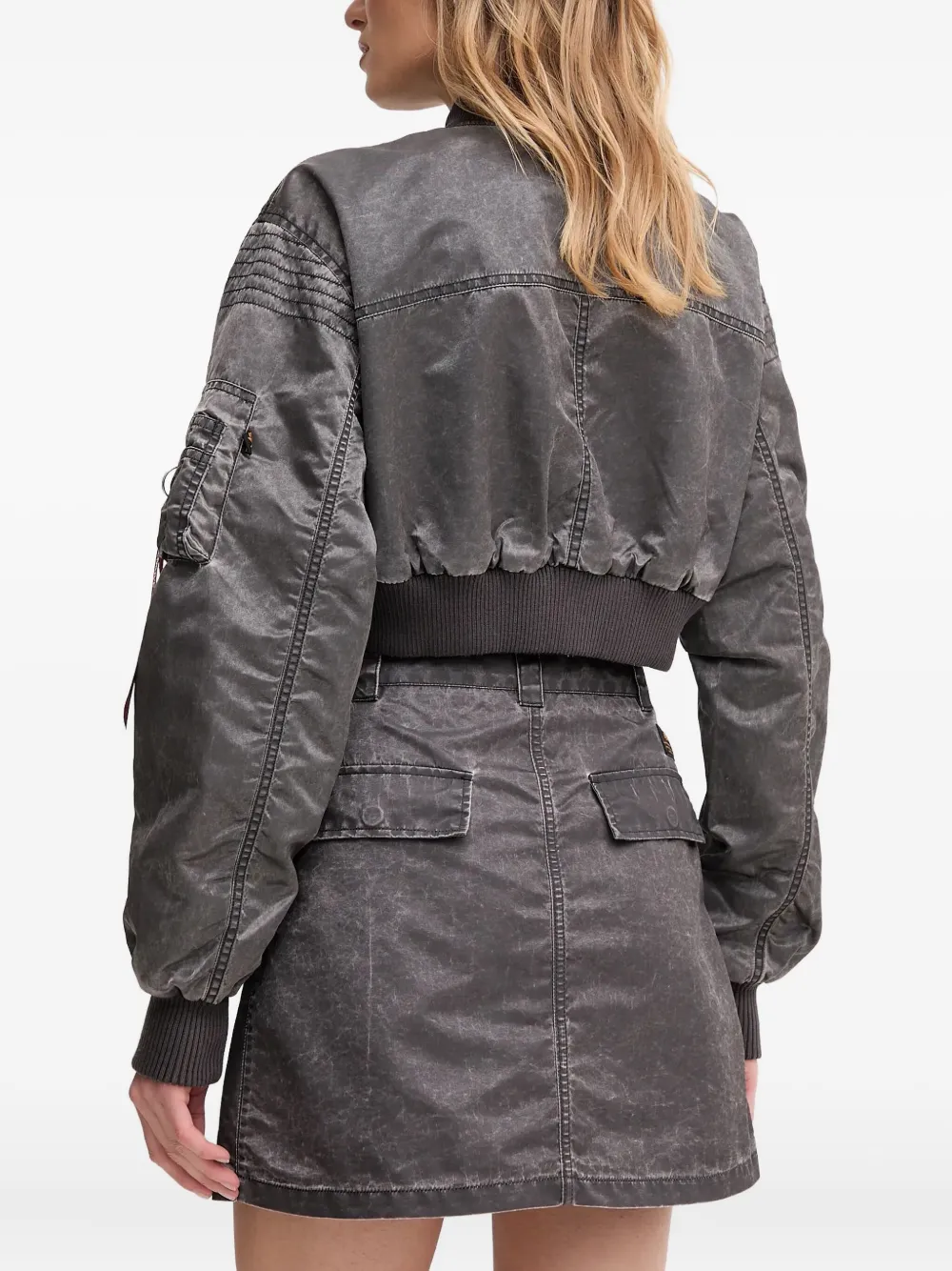 Alpha Industries Cropped bomberjack Grijs