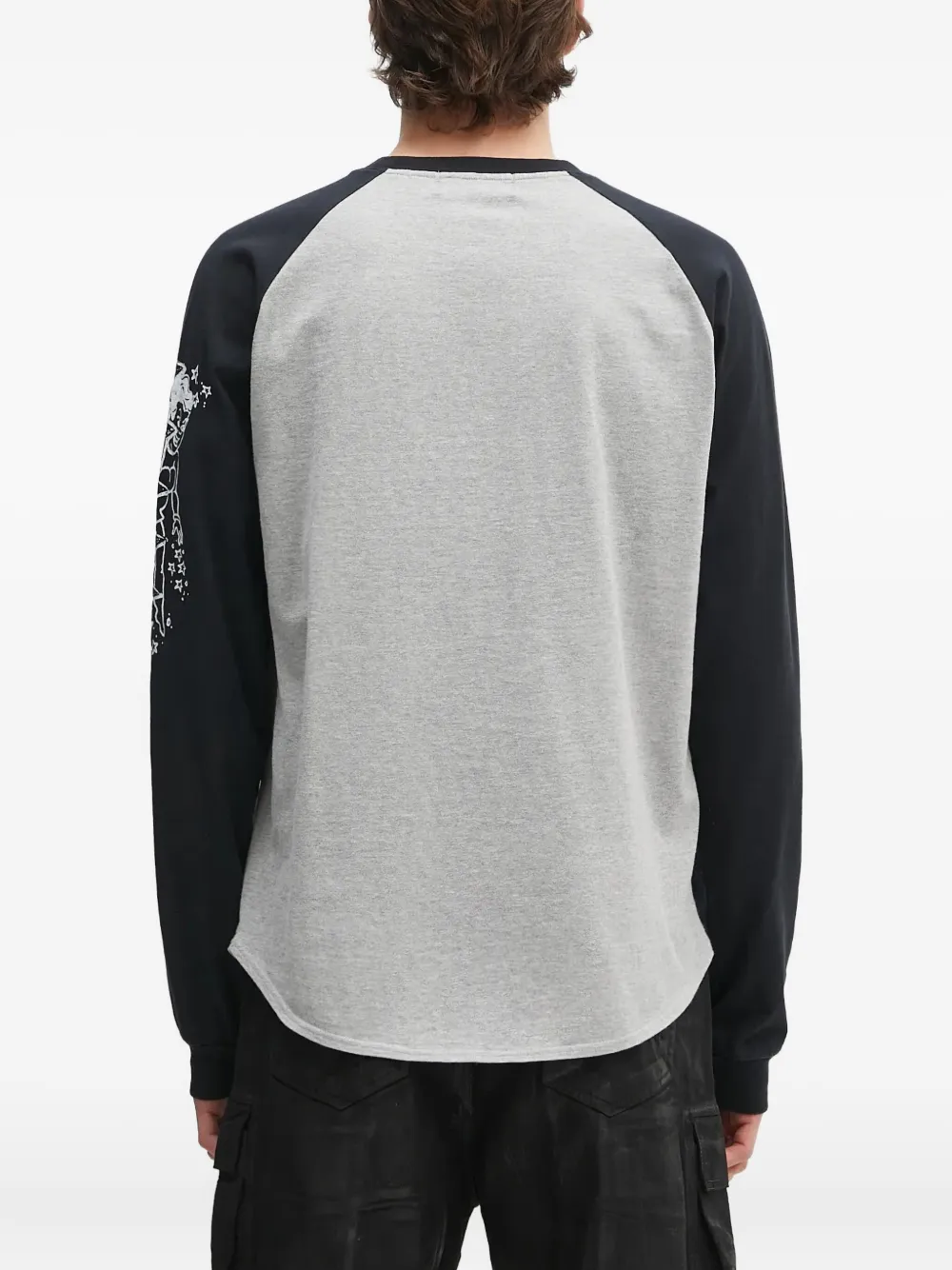 AMBUSH graphic-print raglan-sleeve T-shirt Grijs