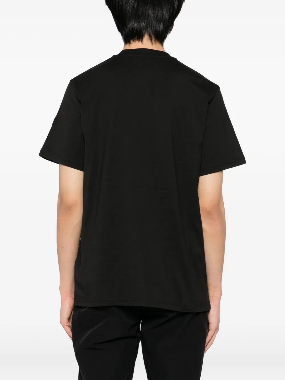 Moncler T-shirt met logoprint Zwart