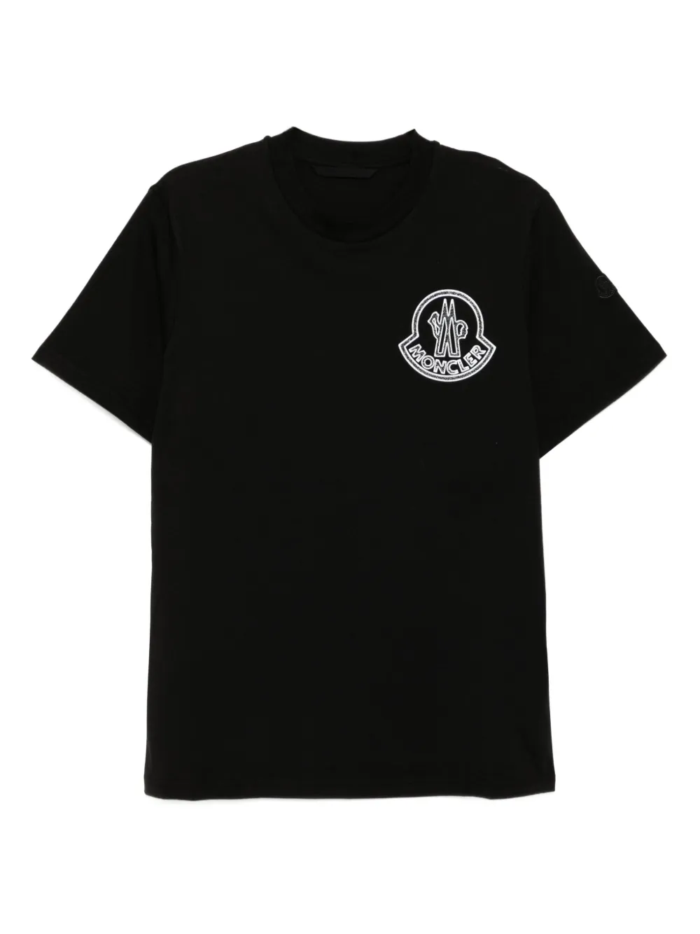 Moncler T-shirt met logoprint Zwart