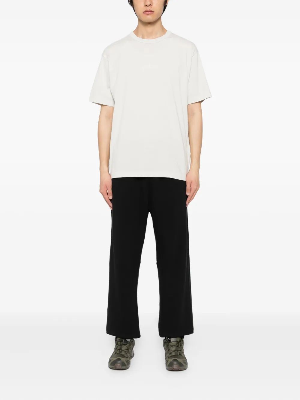 Stone Island T-shirt met geborduurd logo Grijs