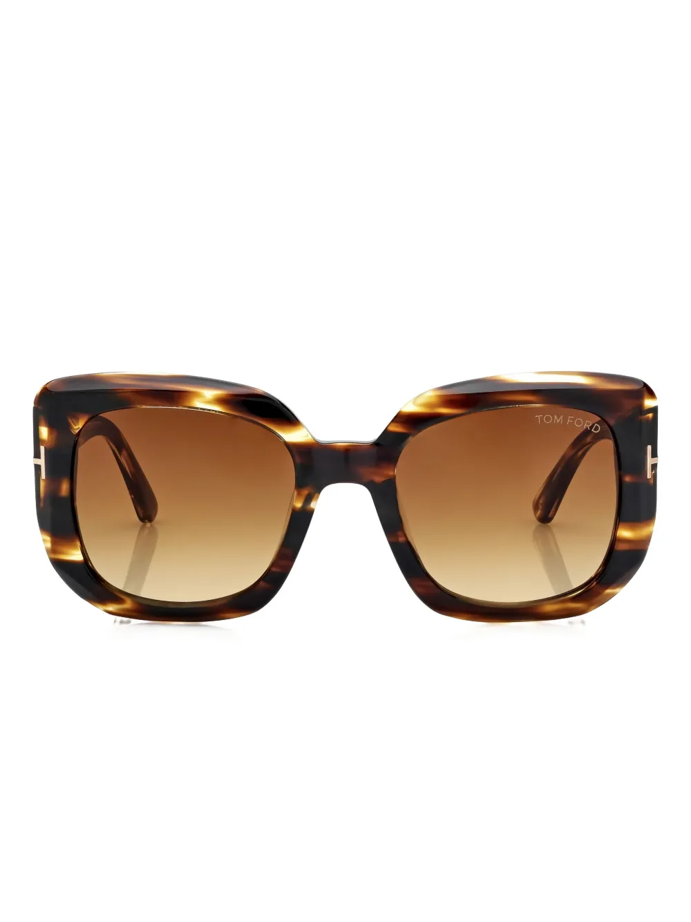 TOM FORD Eyewear Carla スクエア眼鏡フレーム - ブラウン TOM FORD Eyewear Carla スクエア眼鏡フレーム - ブラウン