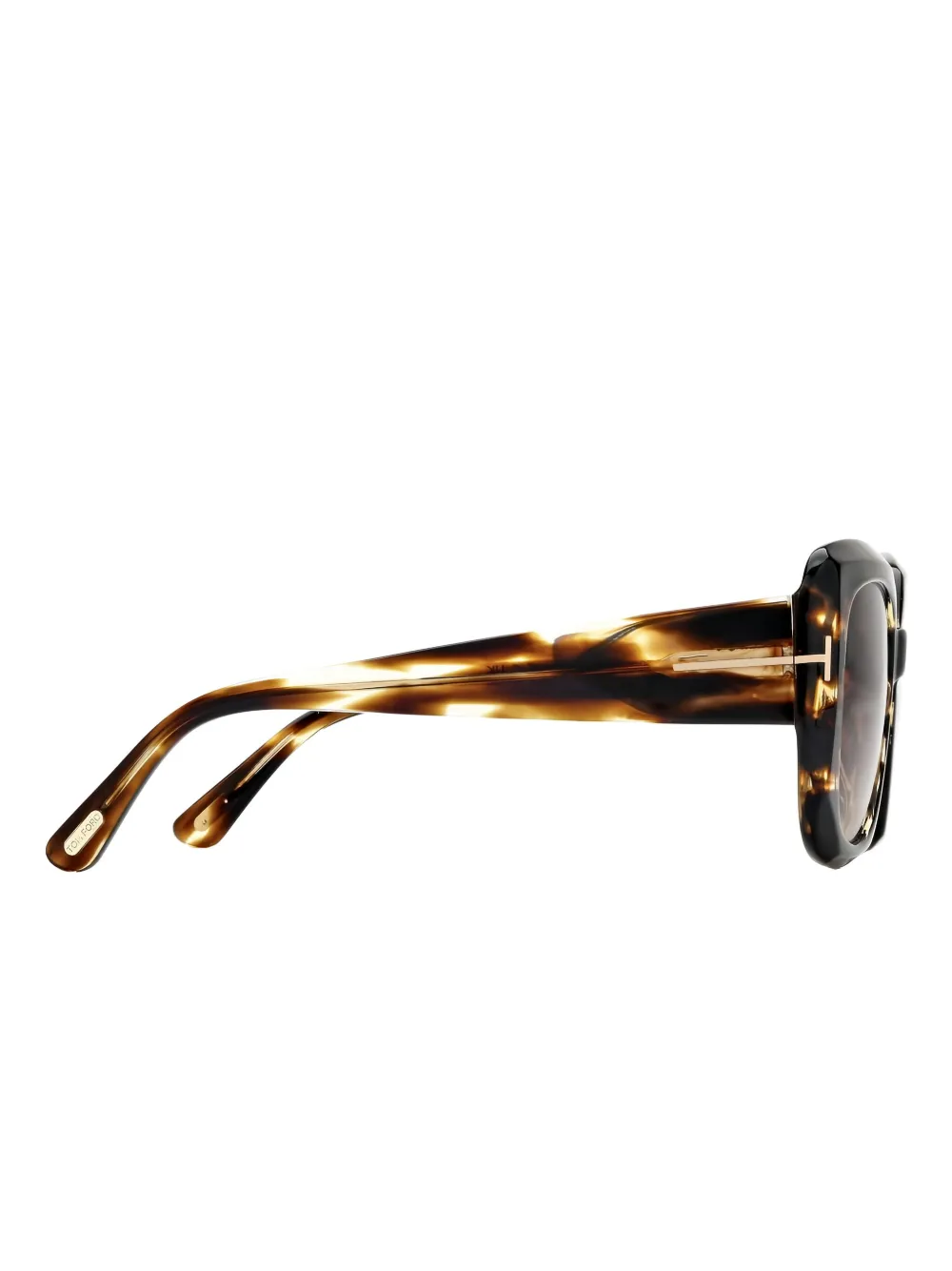 TOM FORD Eyewear Carla zonnebril met vierkant montuur Bruin
