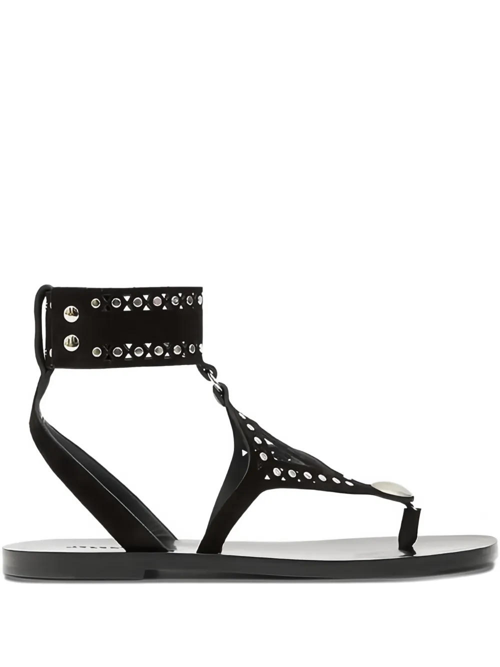 Isabel Marant Étoile Studded Ankle-strap Sandals In Black