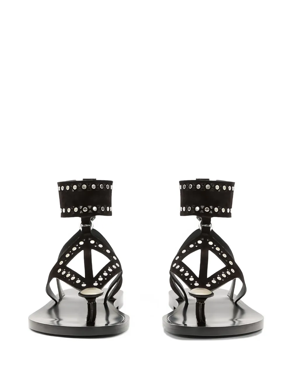 Isabel Marant Étoile Studded Ankle-strap Sandals In Black