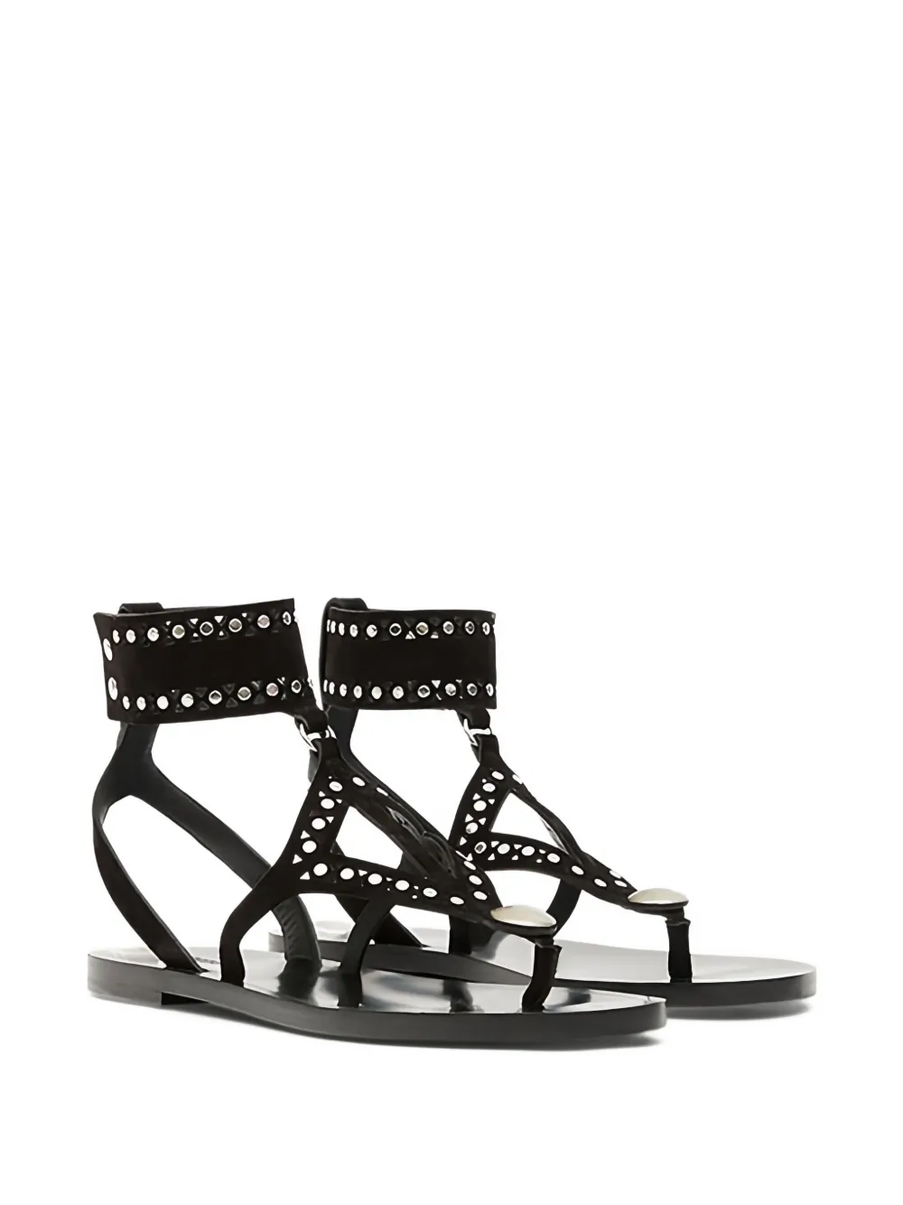 Isabel Marant Étoile Studded Ankle-strap Sandals In Black