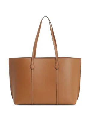 Tory Burch Leather logo-print Tote Bag | Brown | FARFETCH