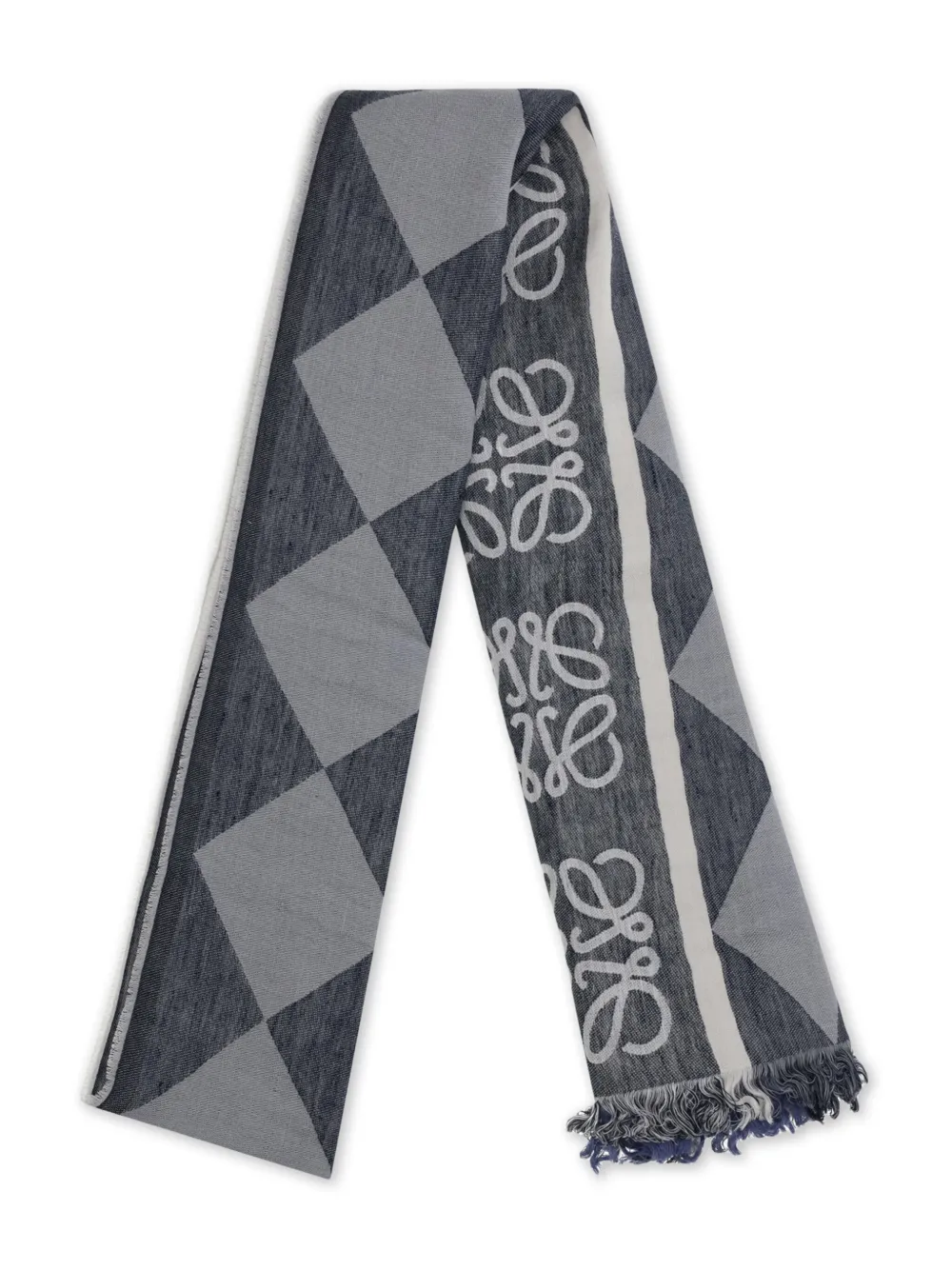 LOEWE Sjaal met geometrisch anagram - Blauw