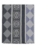 LOEWE geometric-Anagram scarf - Blue