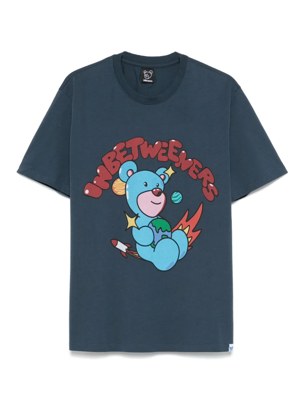 INBETWEENERS graphic-print cotton T-shirt | Blue | Image 1