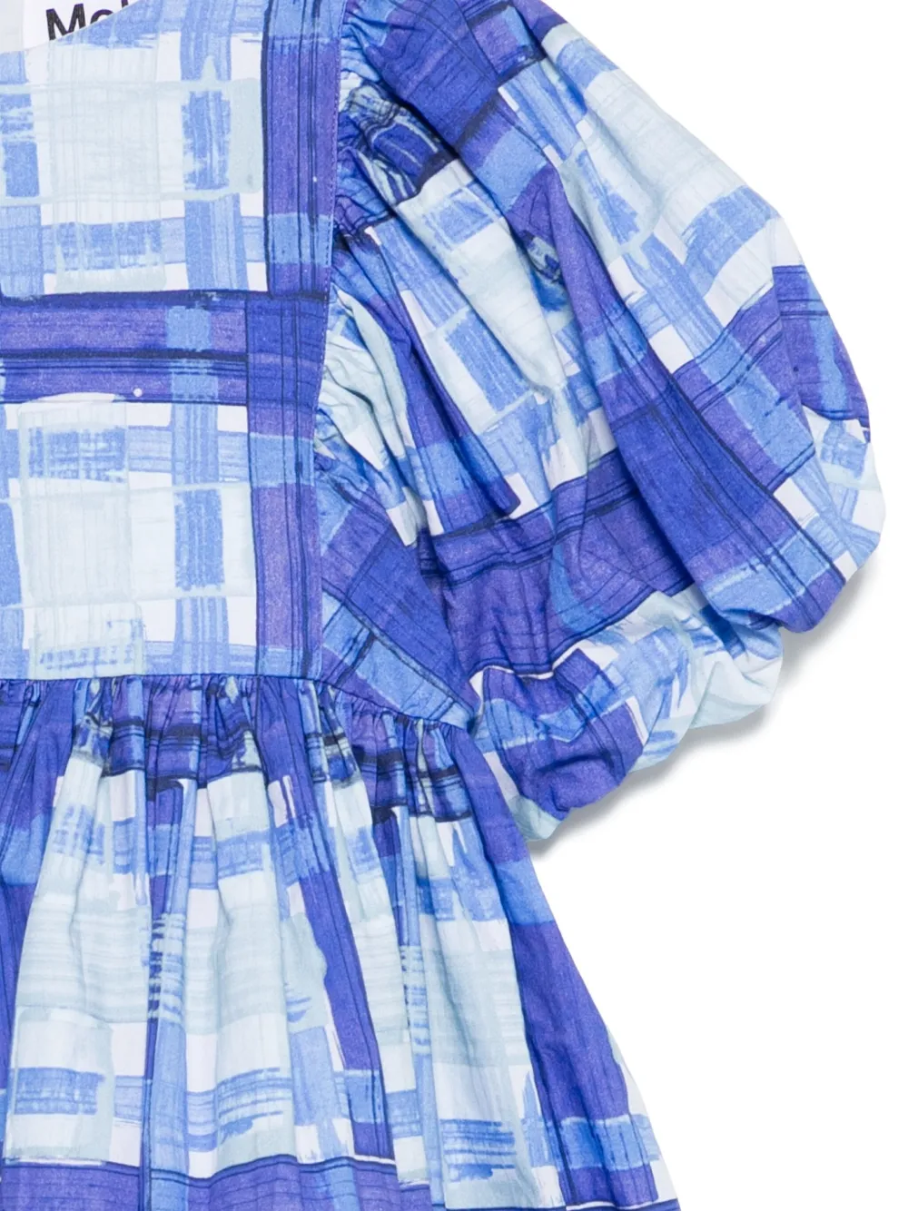 Molo Geruite jurk Blauw