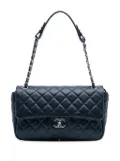 CHANEL Pre-Owned 2014 Jumbo Perforated Lambskin Single Flap shoulder bag - Blue