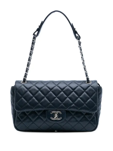 CHANEL Pre-Owned 2014 Jumbo Perforated Lambskin Single Flap shoulder bag