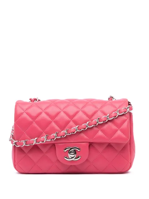 CHANEL Pre-Owned 2019 Mini Rectangular Classic Lambskin Single Flap crossbody bag