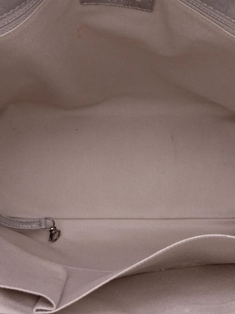 Pre-owned Chanel 2015-2016 Quilted Iridescent Calfskin Shopping In Chains Tote Bag