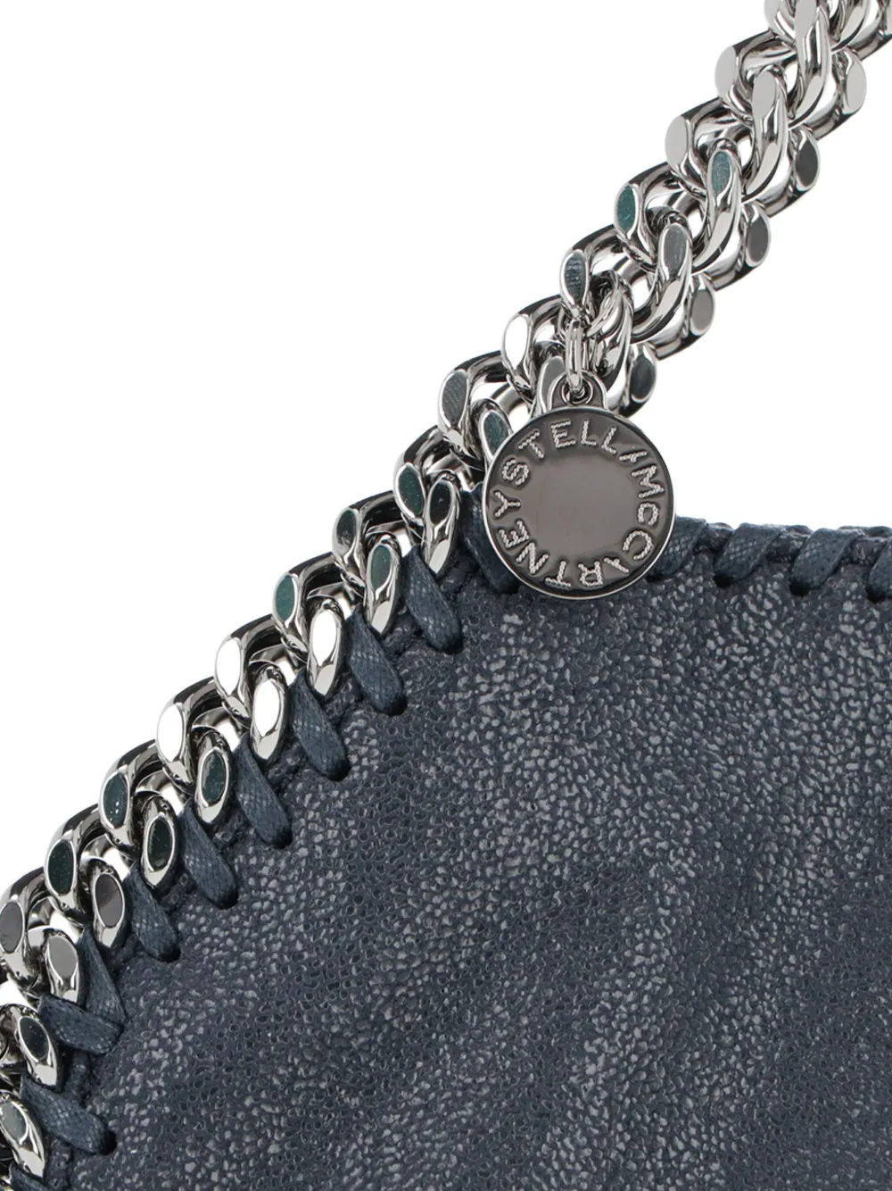 Stella McCartney Shopper met gegraveerd logo Blauw