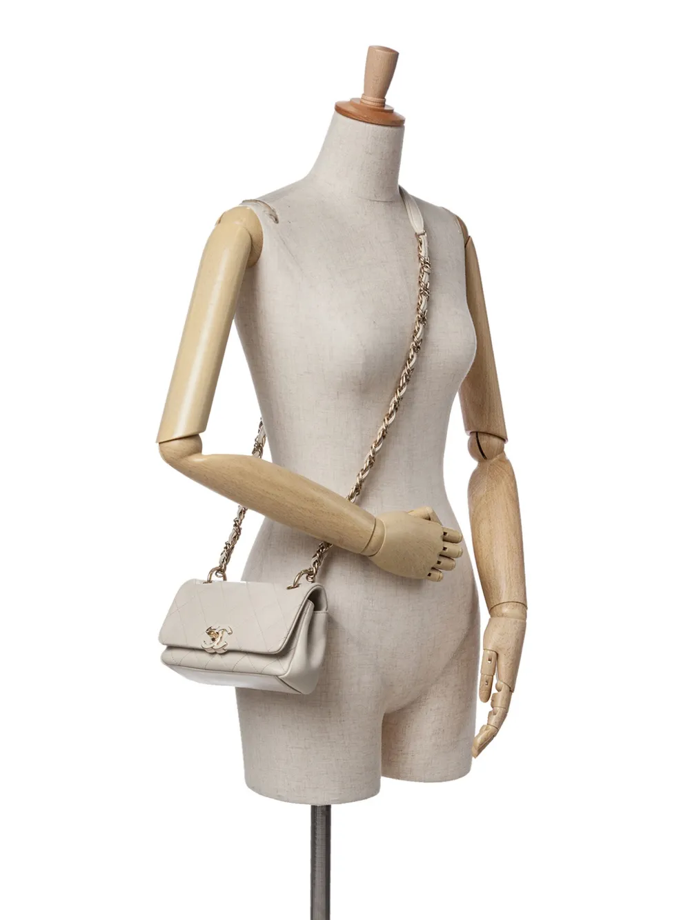 CHANEL Pre-Owned 2020 Medium Lambskin Twist Chain Enamel CC Flap crossbody bag | Pre-Owned | Image 2