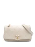 CHANEL Pre-Owned 2020 Medium Lambskin Twist Chain Enamel CC Flap crossbody bag - Brown