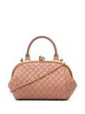 CHANEL Pre-Owned 2016-2017 Paris Rome Quilted Calfskin Colosseum Lock Frame Bowling Bag satchel - Brown