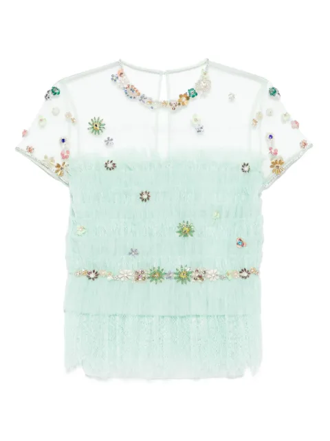 Costarellos crystal-embellished blouse