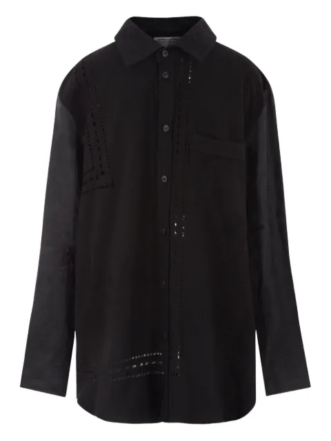 By Walid embroidered eyelet shirt