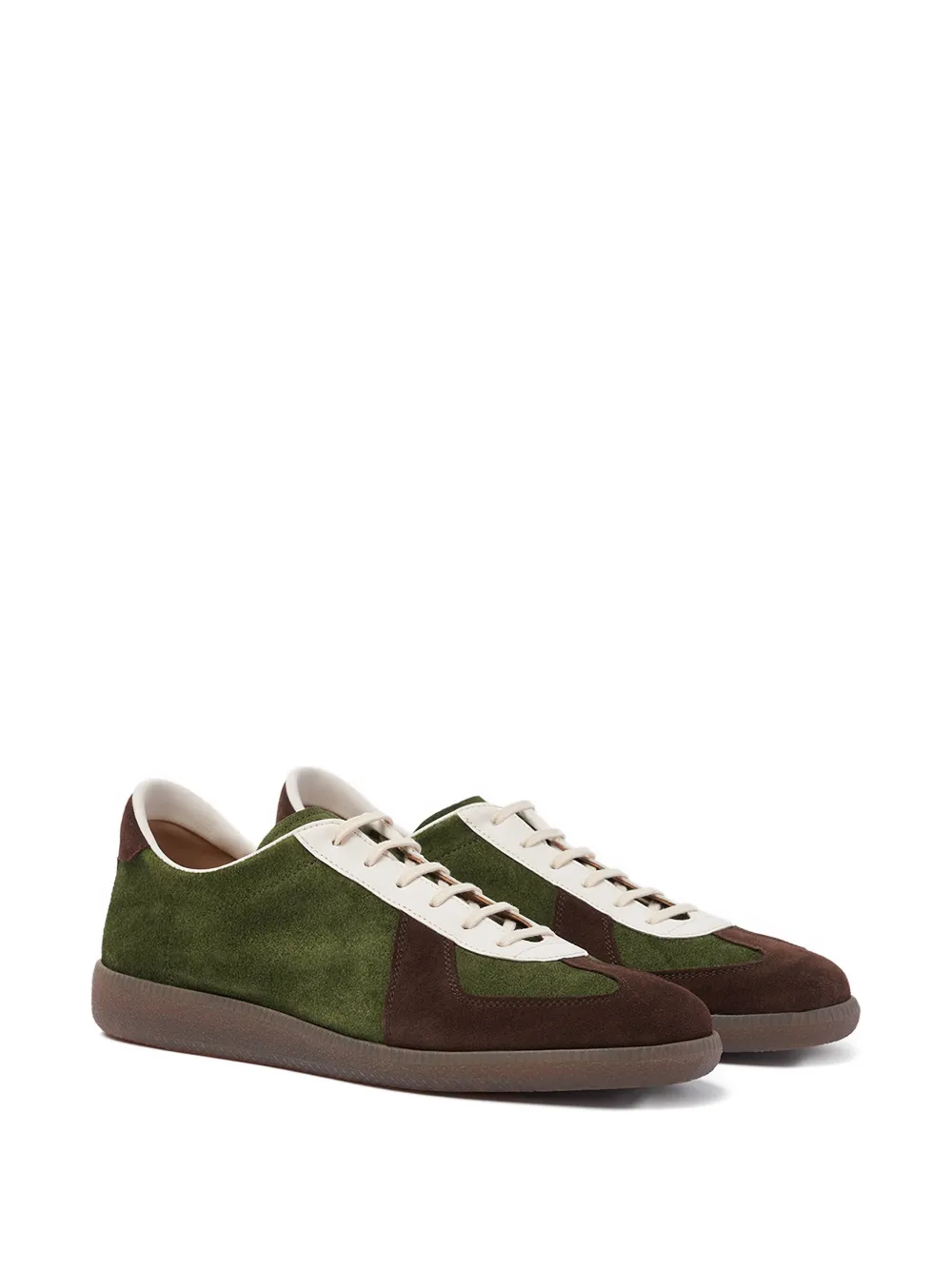 Scarosso two-tone suede sneakers Green