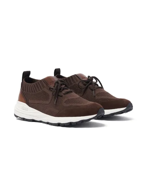 Scarosso knit-textured lace-up sneakers