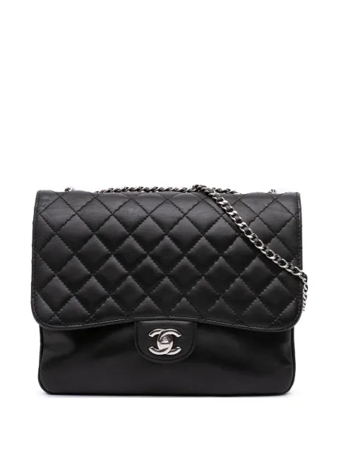 CHANEL Pre-Owned 2012 Medium Quilted Lambskin Clams Pocket Accordion Flap shoulder bag