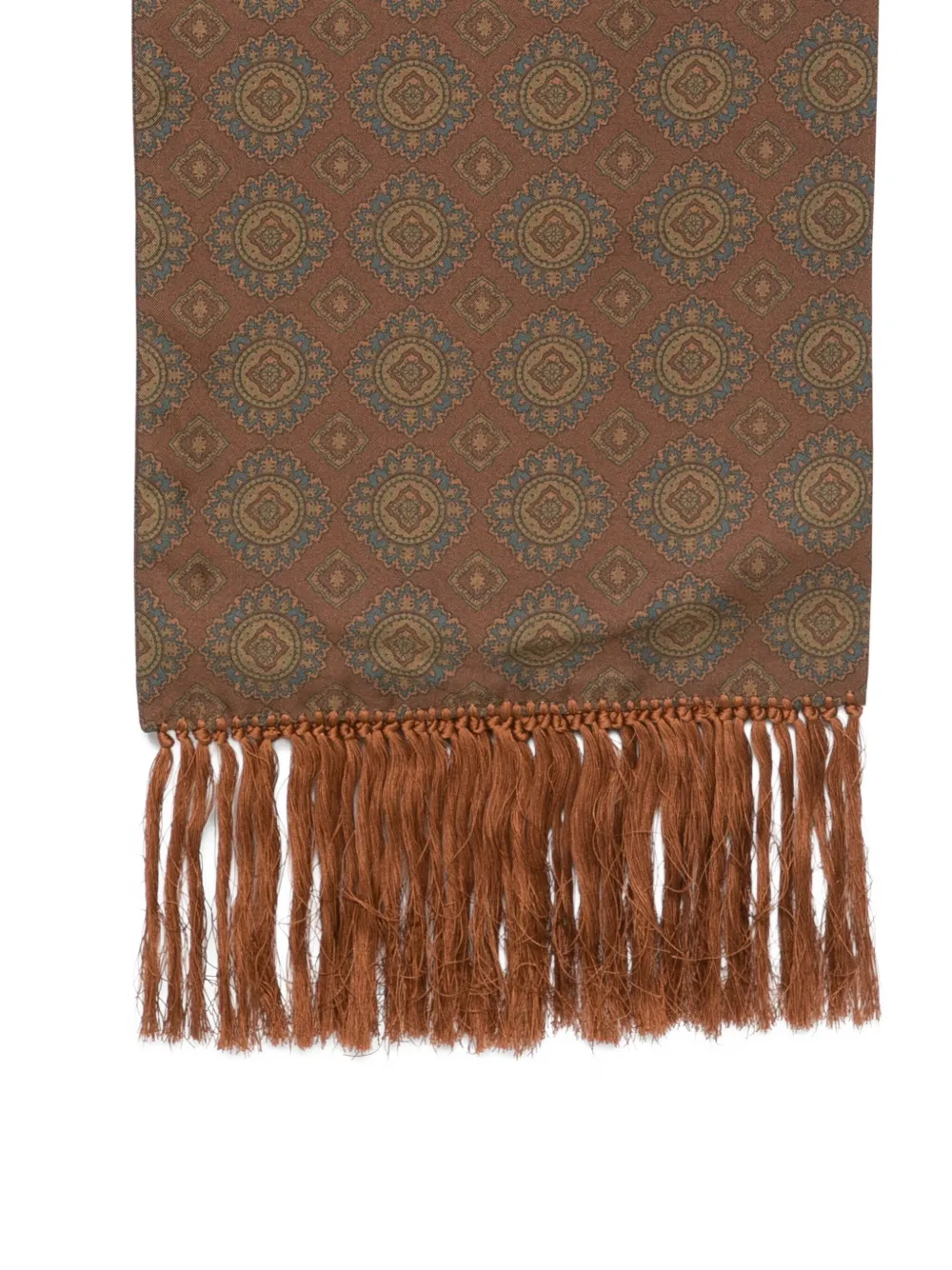 Husbands Sjaal met geometrische print - Bruin