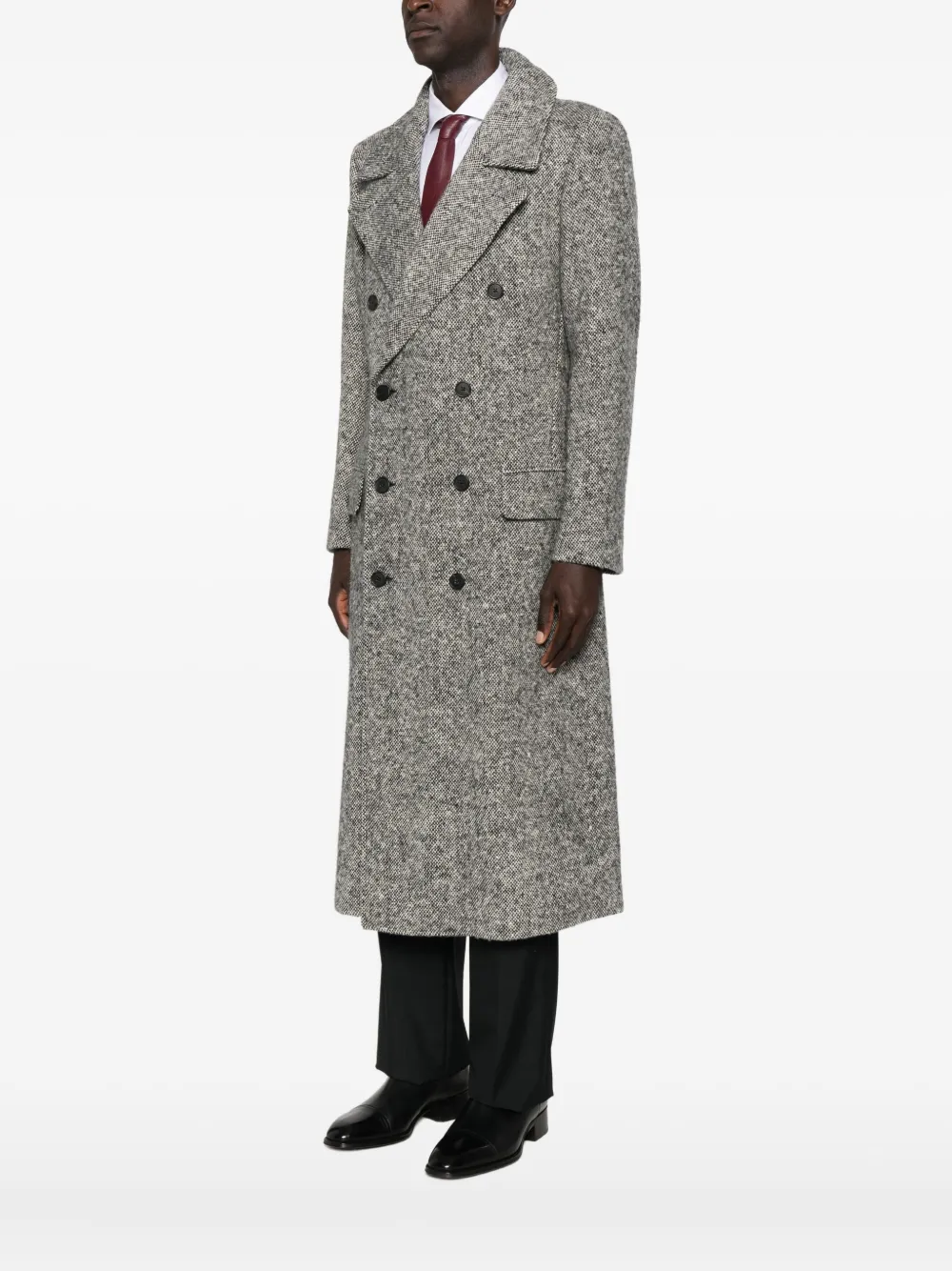 Husbands Jas met dubbele rij knopen Zwart