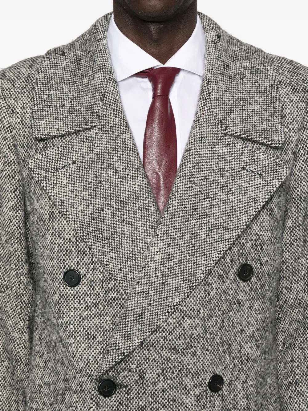 Husbands Jas met dubbele rij knopen Zwart