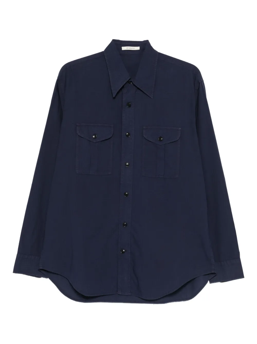 Husbands  chest-pocket button-up shirt | Blue | Image 1