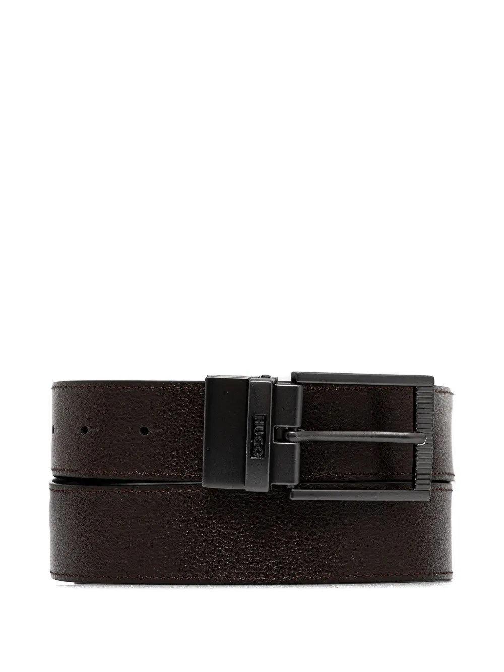HUGO reversible leather belt | Black | Image 1