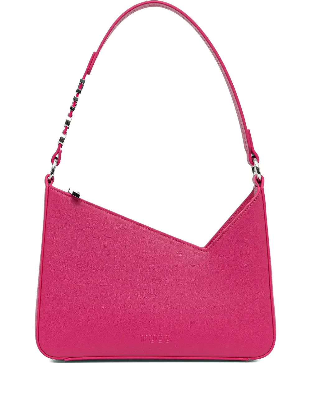 HUGO Kleine schoudertas met hoekig detail Roze