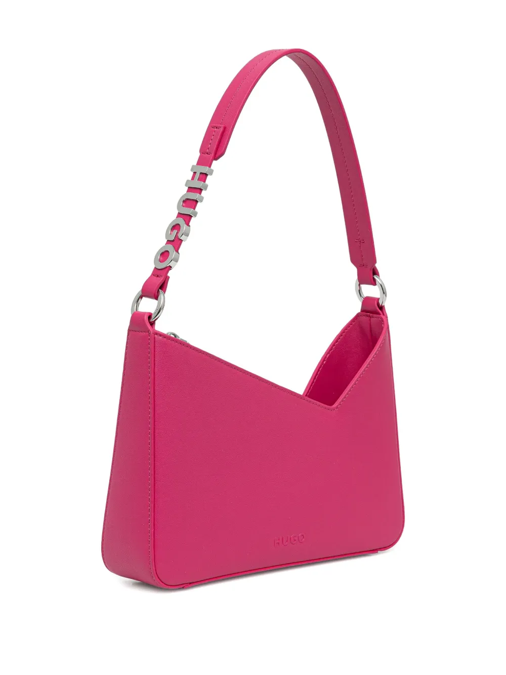 HUGO Kleine schoudertas met hoekig detail Roze