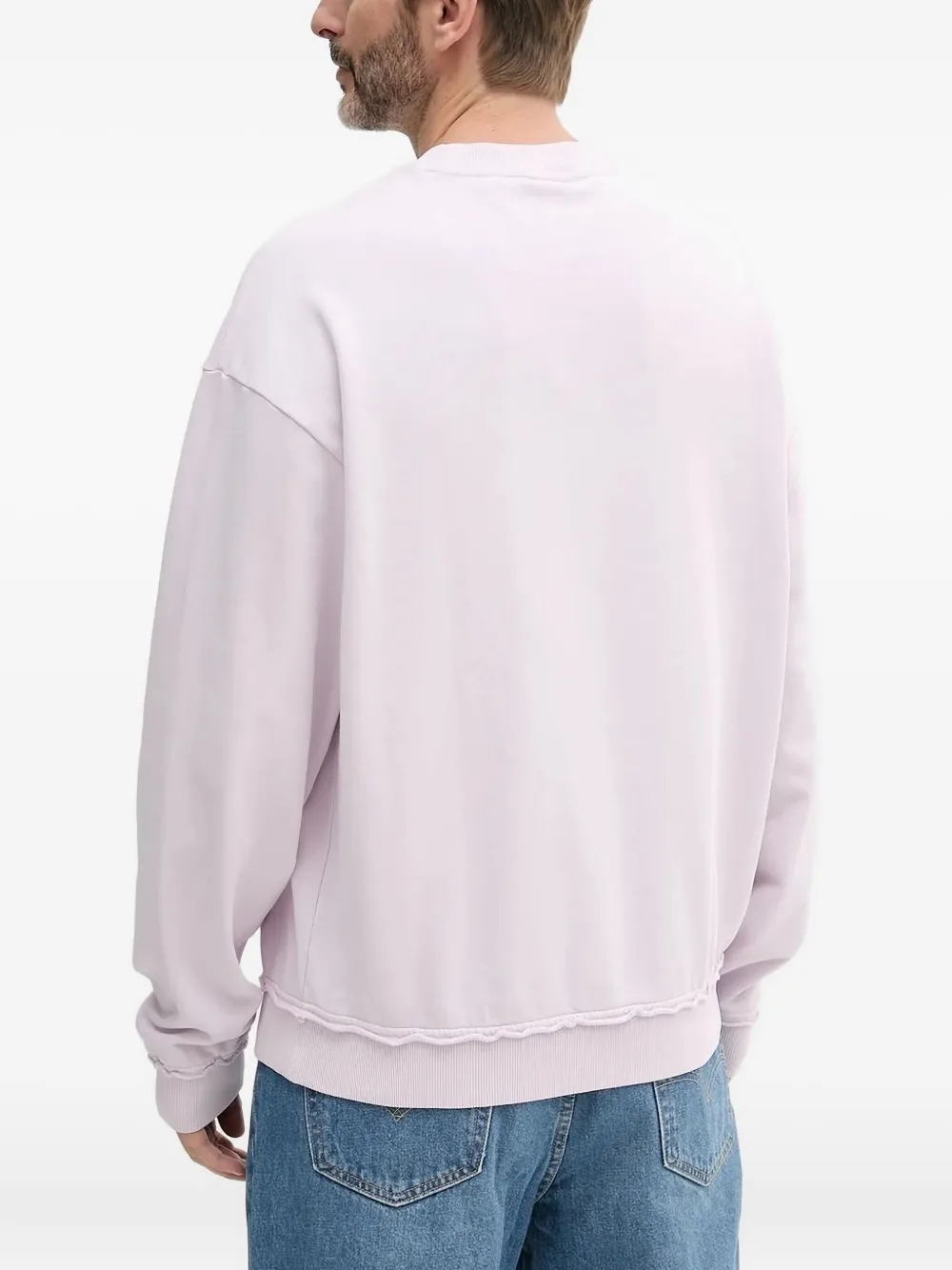 HUGO Sweater met logopatch - Roze