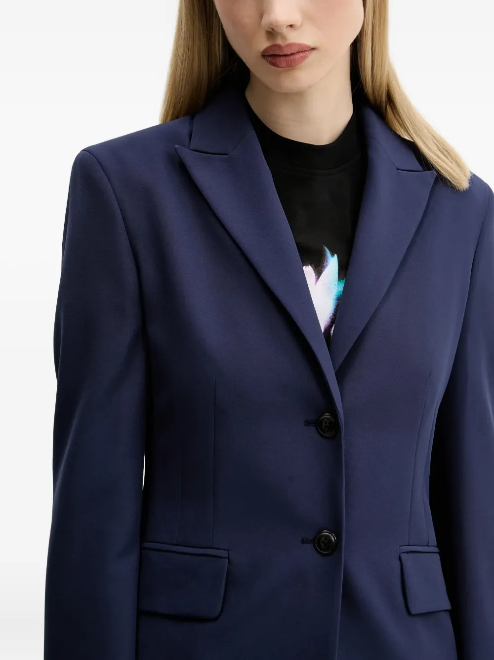 HUGO Blazer met enkele rij knopen Blauw